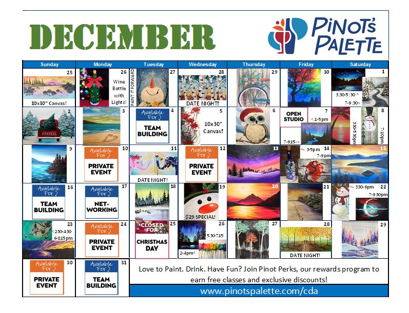 December Calendar is Up!